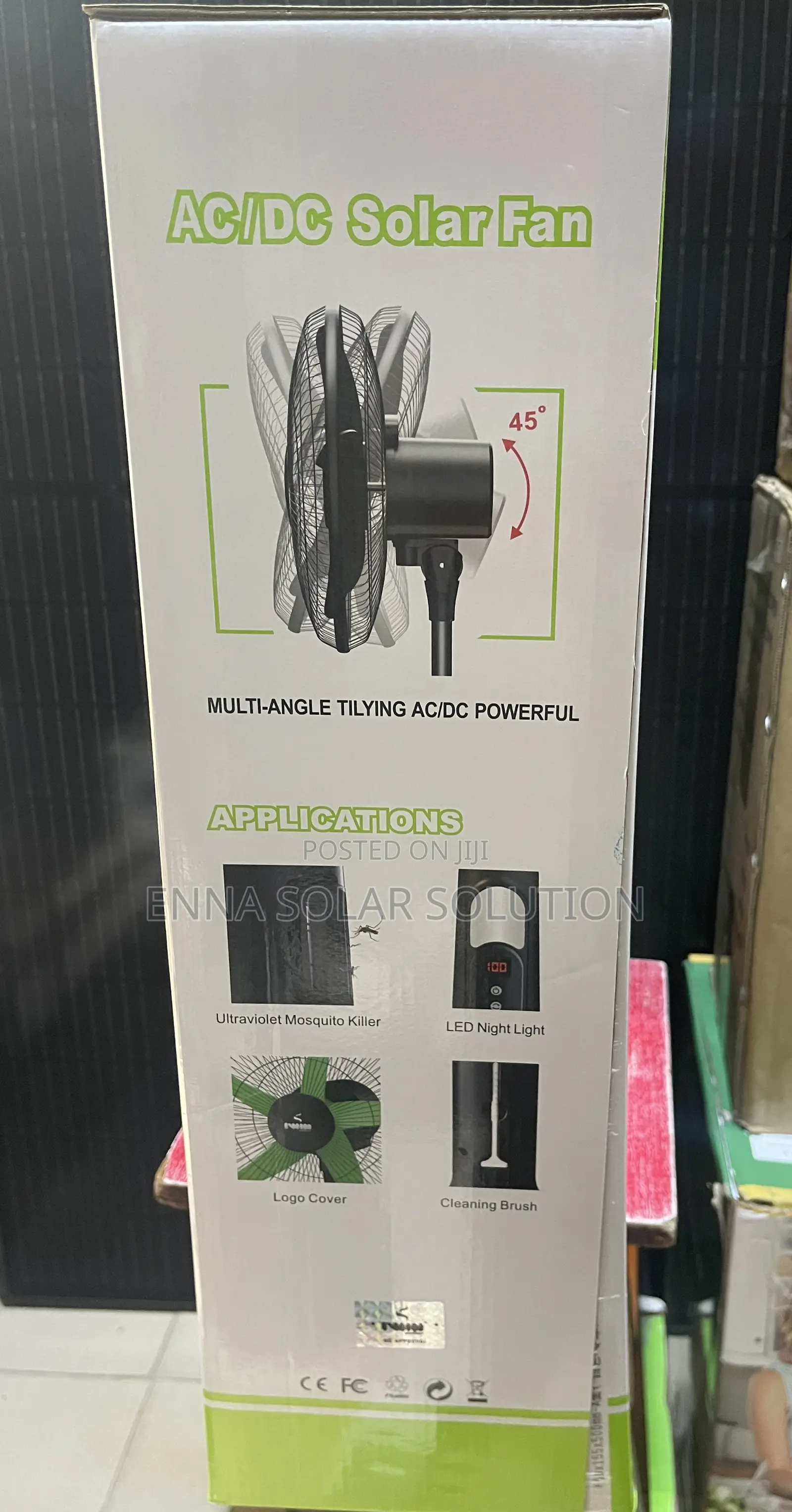 18inch Iwin Solar Rechargeable Standing Fan