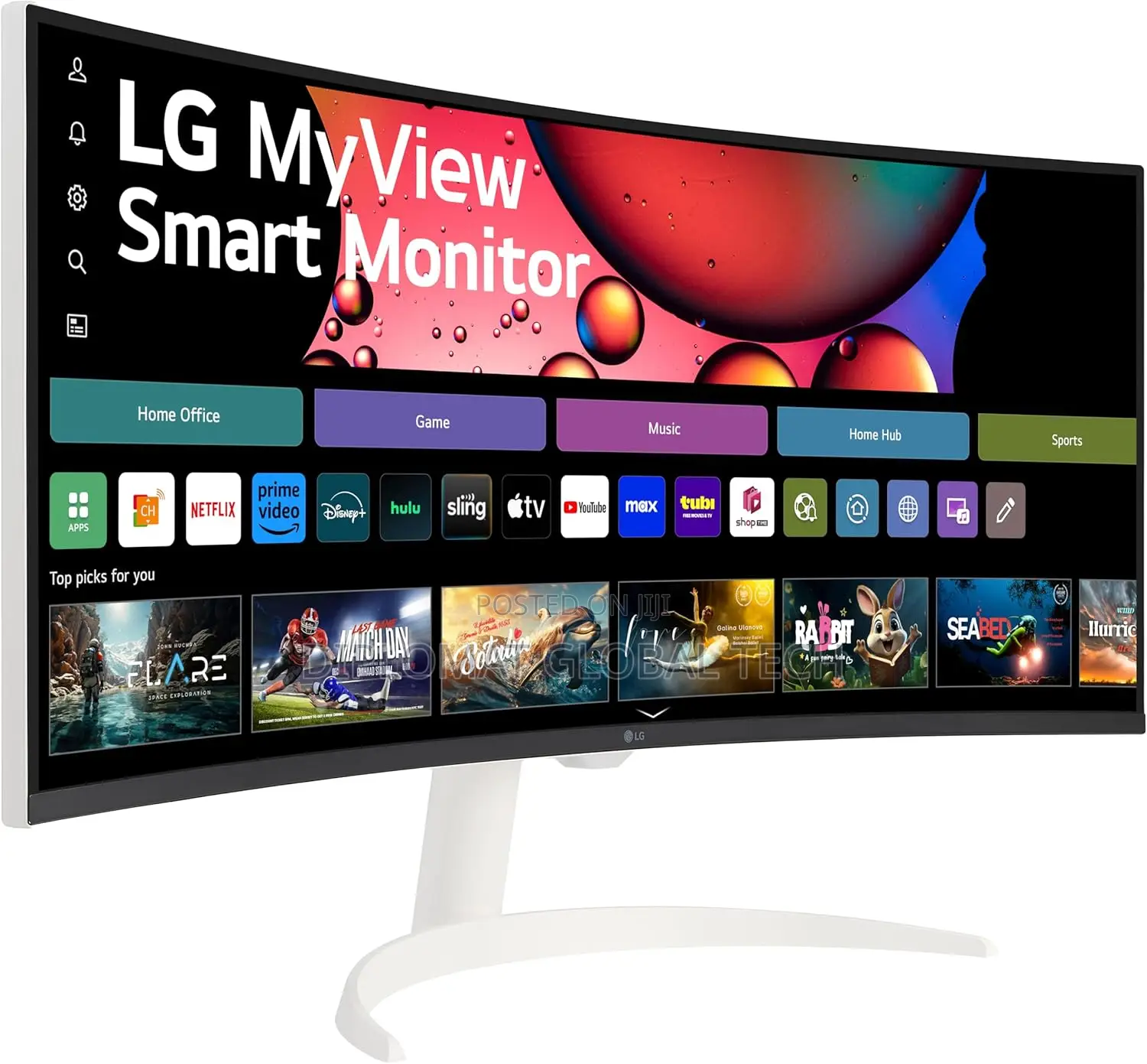 Lg 34sr63qa-W 34-Inch Myview Smart Monitor Curved With Webos Type-C