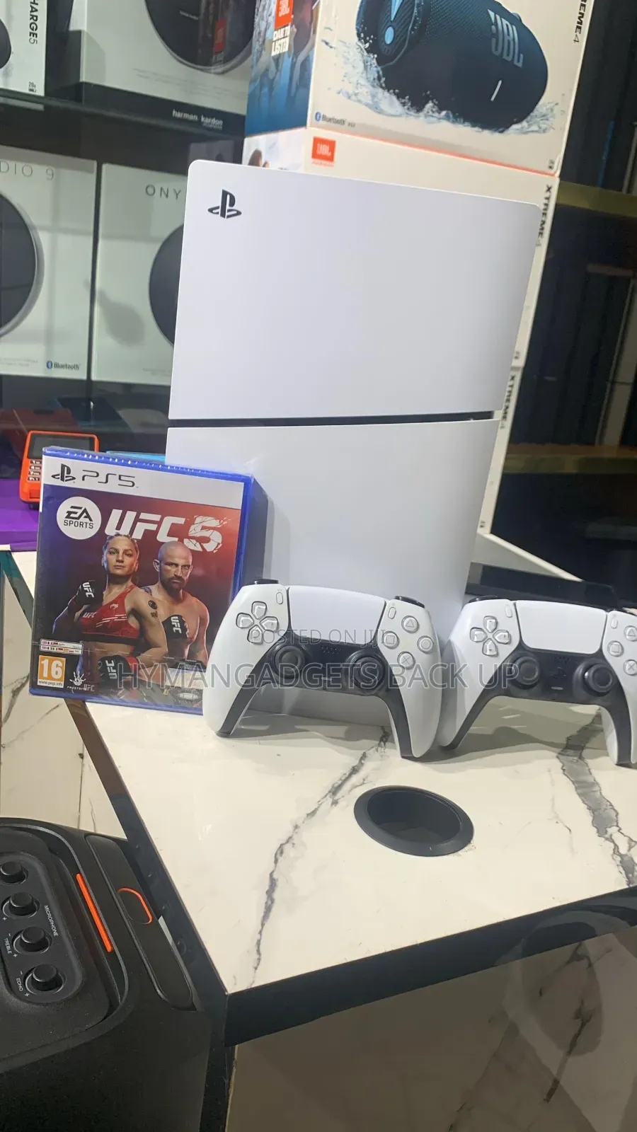 Uk Used Ps 5 Slim 1tb Stand Version With 2 Pads at Cd