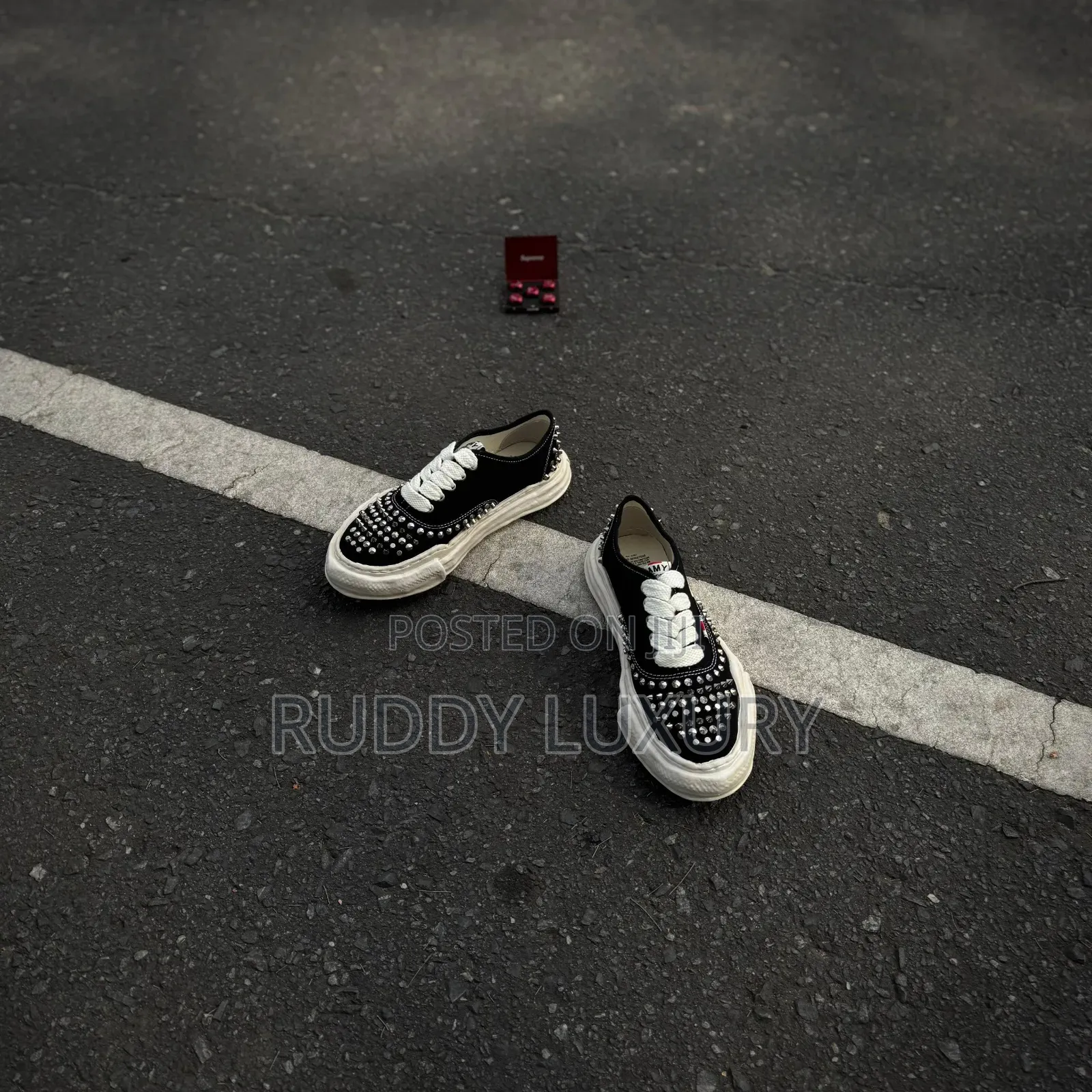 Premium Studded Low-Top Sneakers