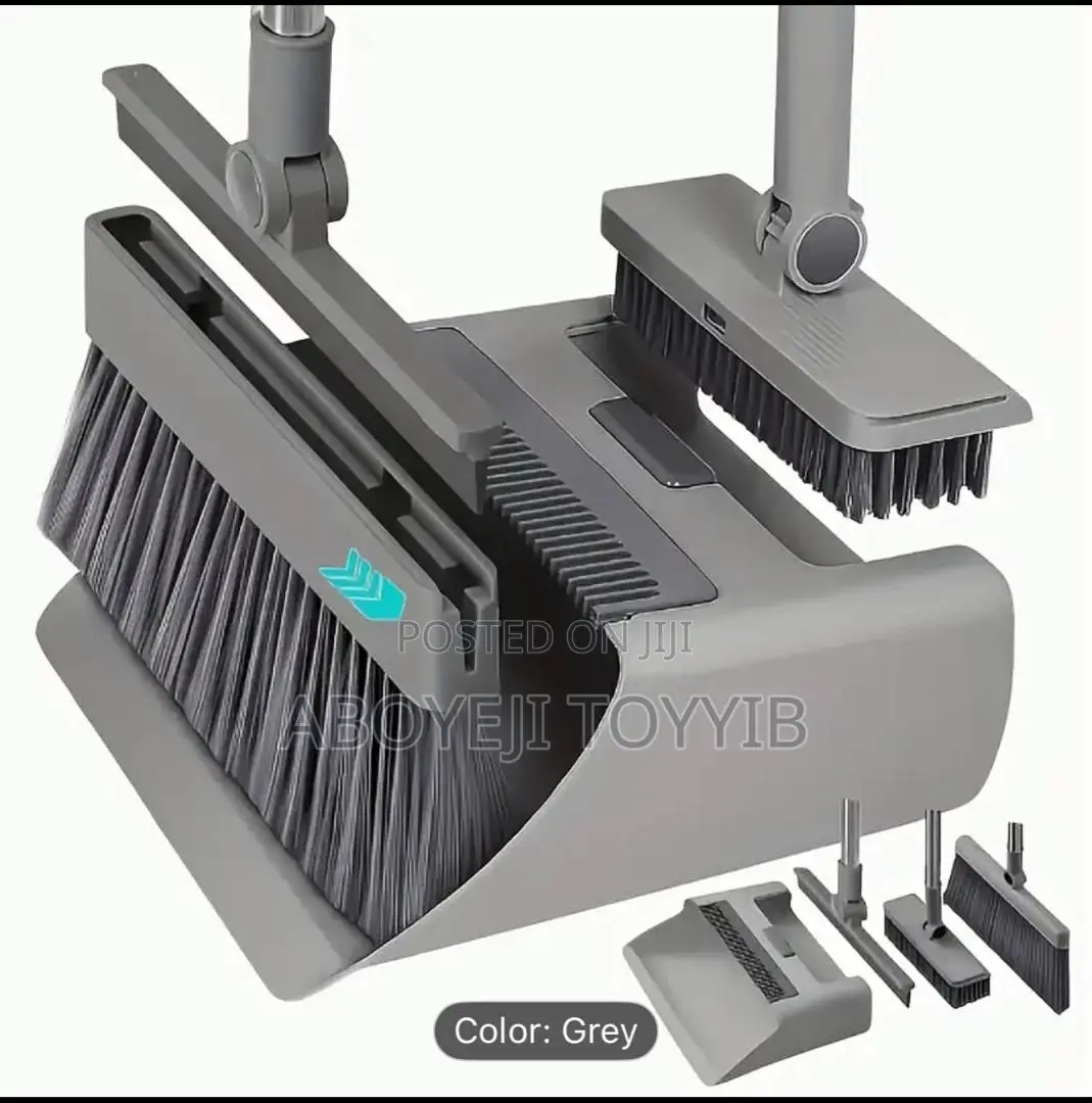 4 in 1 Broom and Dustpan Set for Sweeping