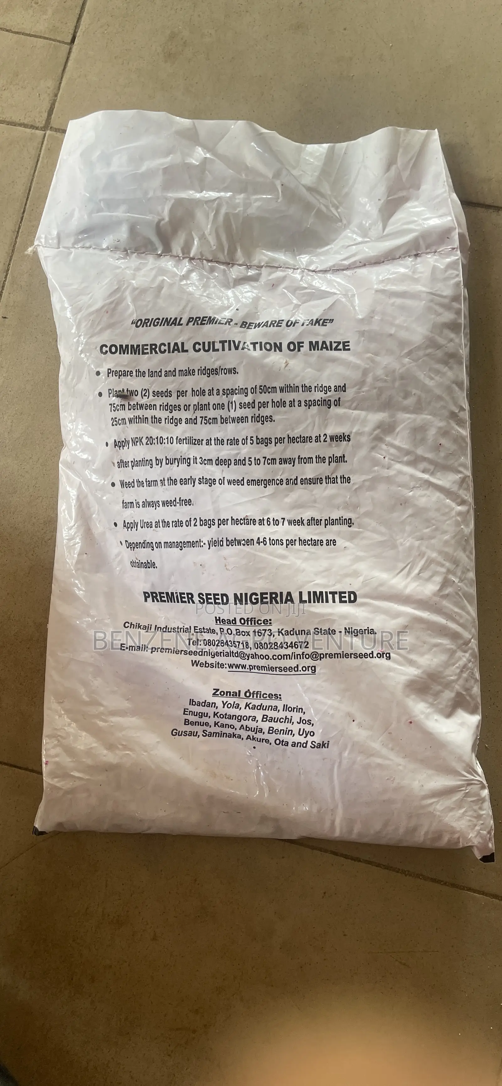 Premier Seeds Maize Hybrid Obas Super6