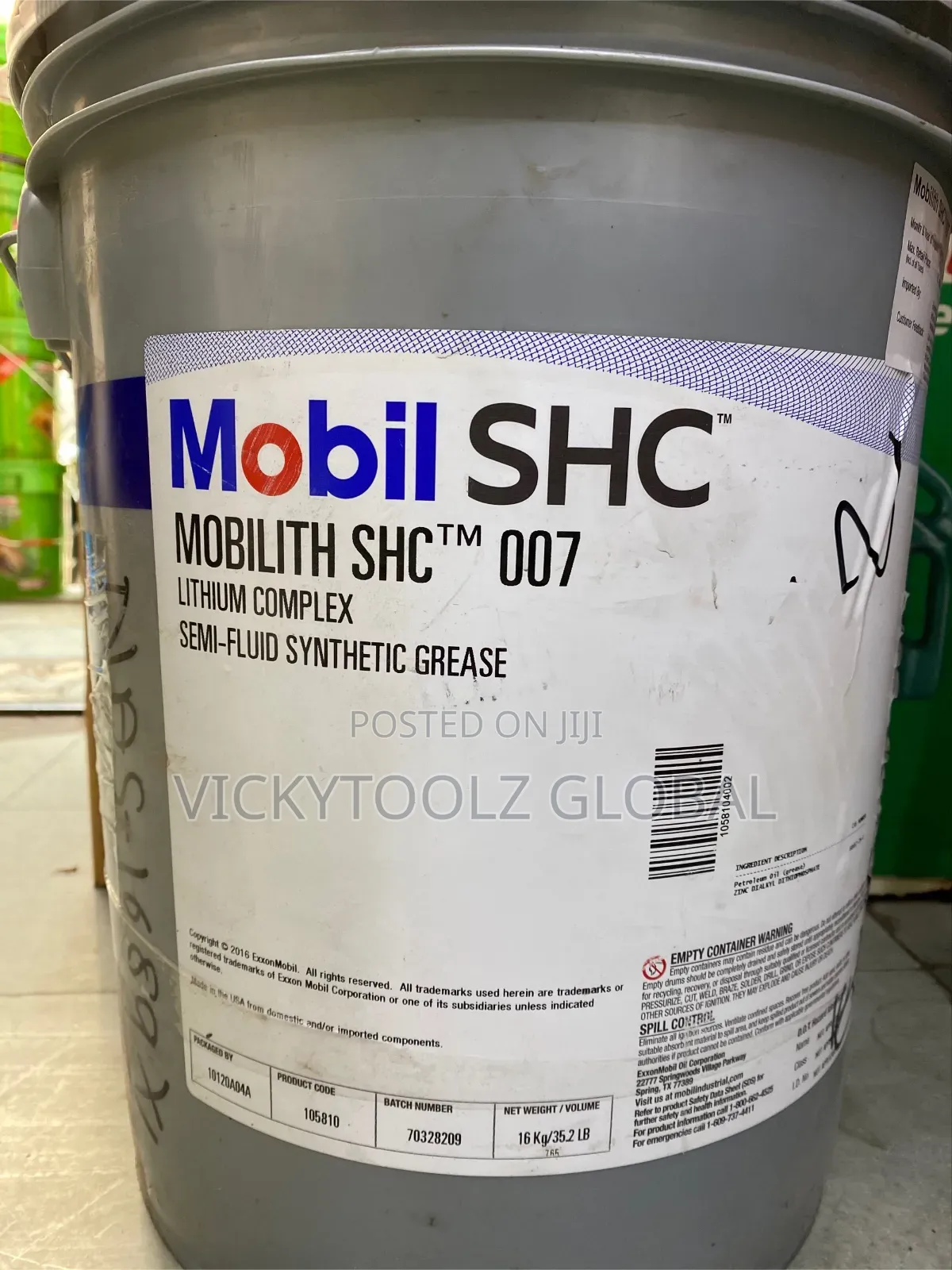 Mobil SHC Mobilith SHC 007 Lithium Semi-Fluid Synthetic Grease Nlgi 00