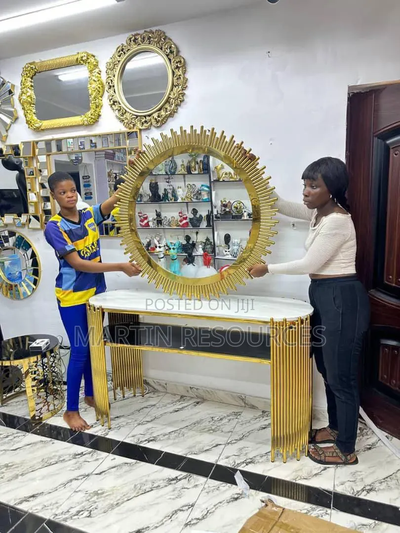 Marble Mirror Console