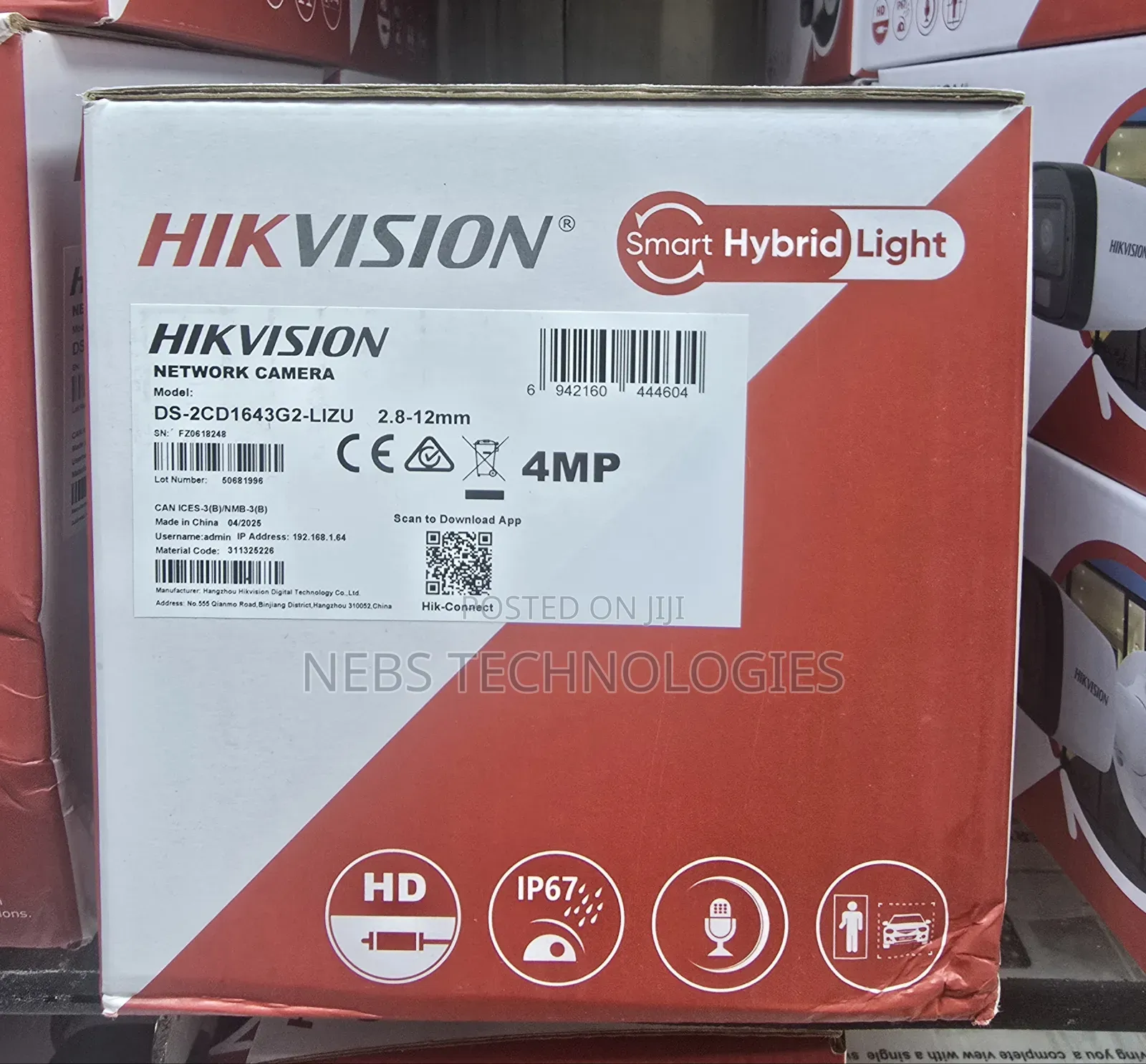 Hikvision 4mp Ip Smartlight Verifocal Bullet Camera Ds- 2cd1643g2-Lizu