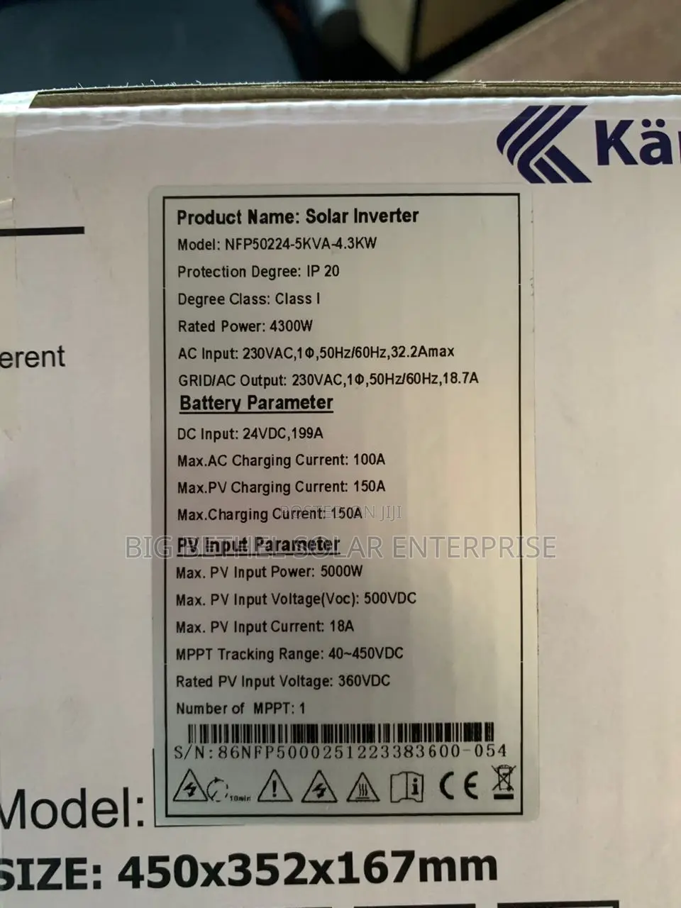 Kartel 5kva 24v Hybrid Solar Inverter