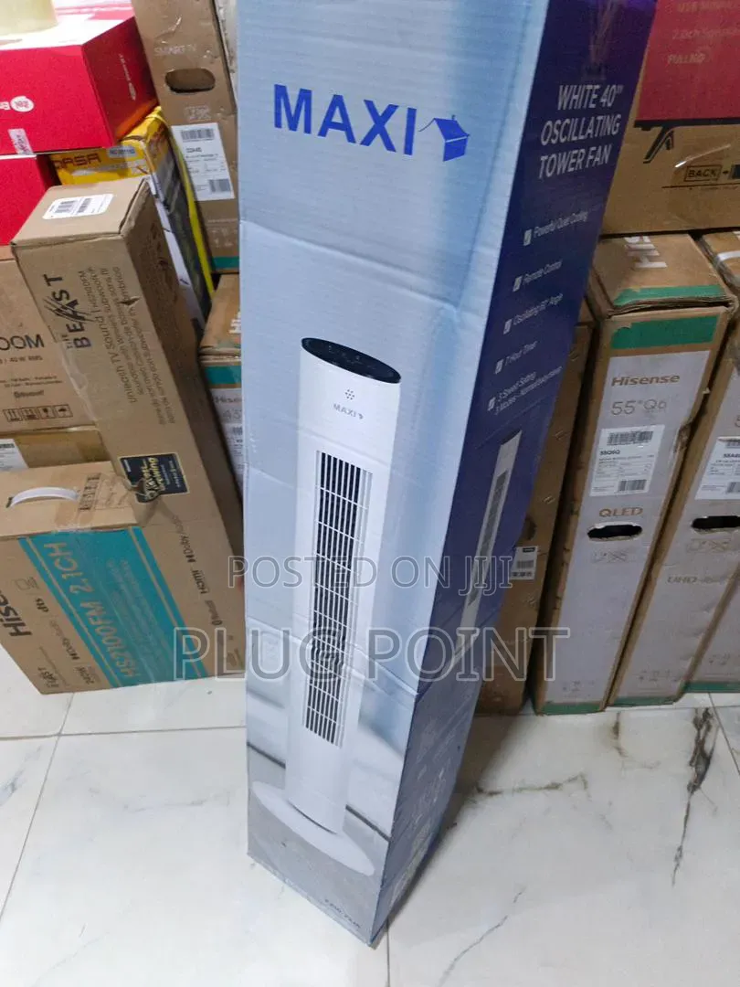 Maxi 40” Portable Oscillating Fan for Bedroom and Living Room