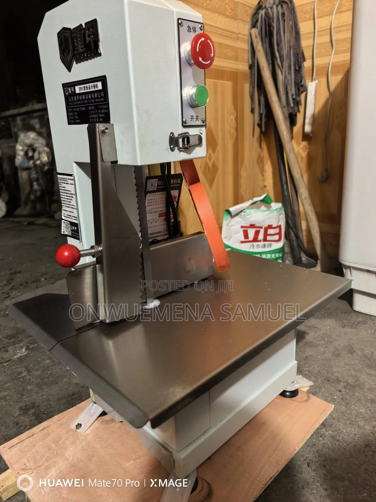 Commercial Electric Bone Saw, Tabletop Meat Cutting Machine for Meats