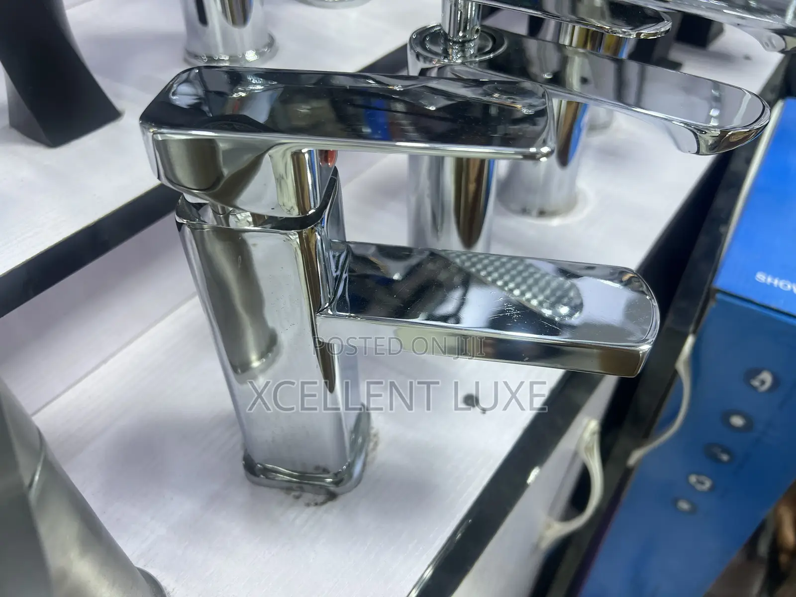 Square Chrome Basin Mixer Tap