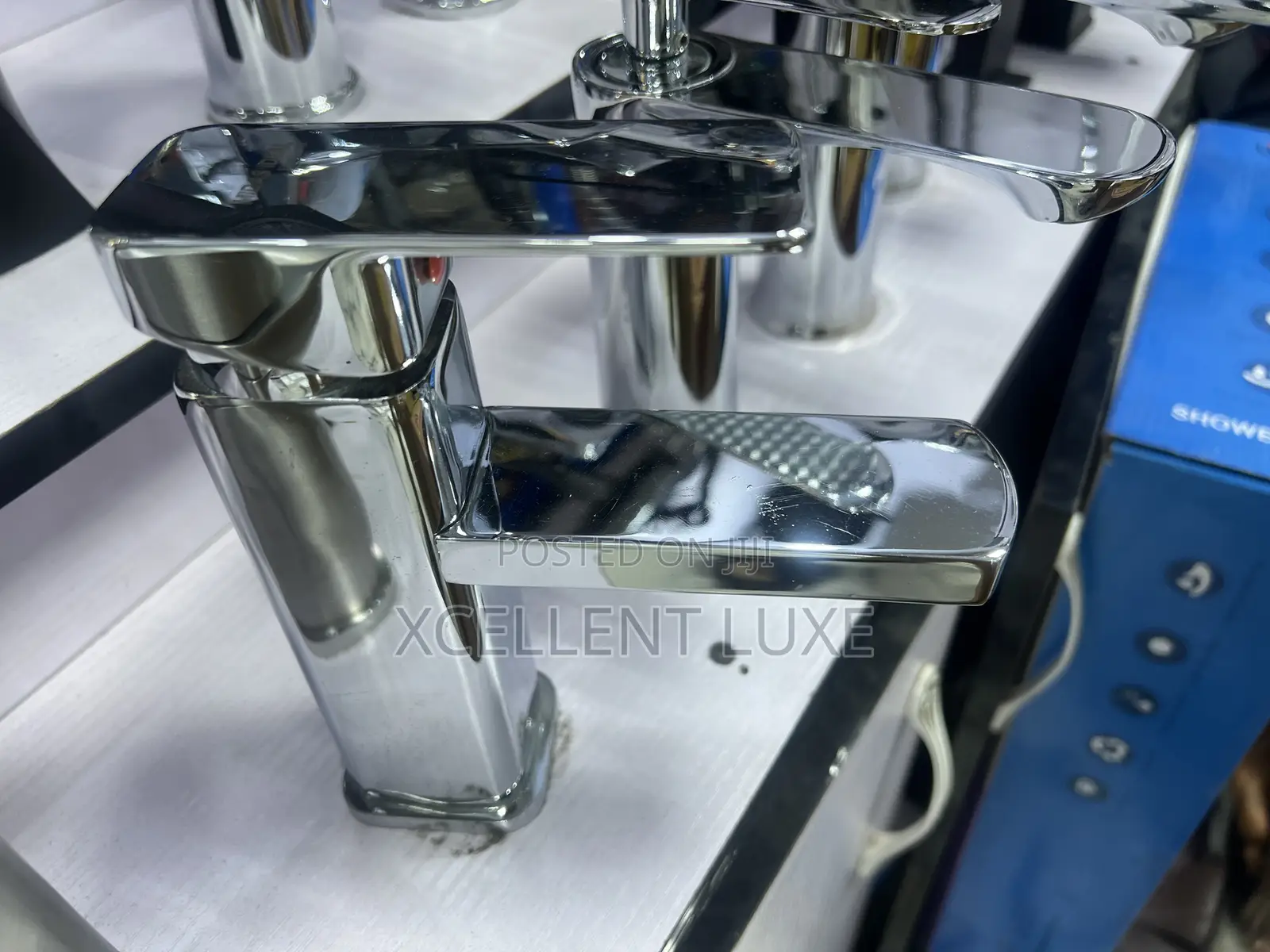 Square Chrome Basin Mixer Tap