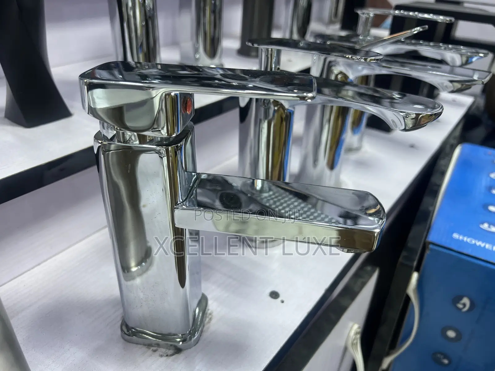 Square Chrome Basin Mixer Tap