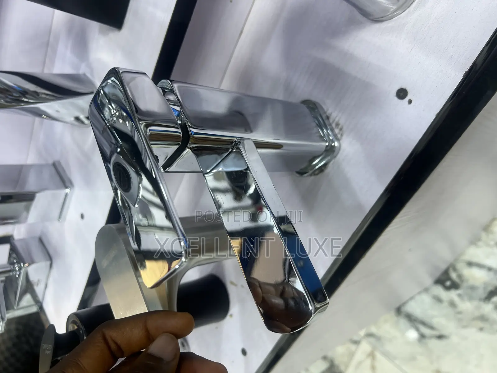 Square Chrome Basin Mixer Tap