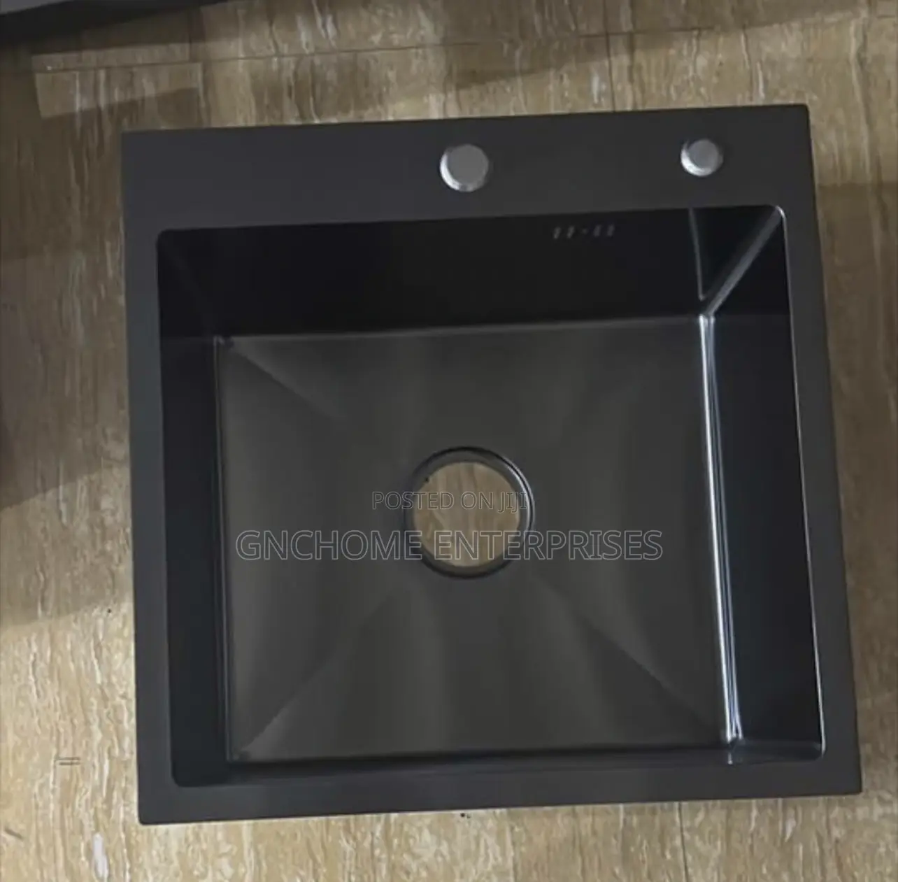 40/40cm Kitchen Sink Black