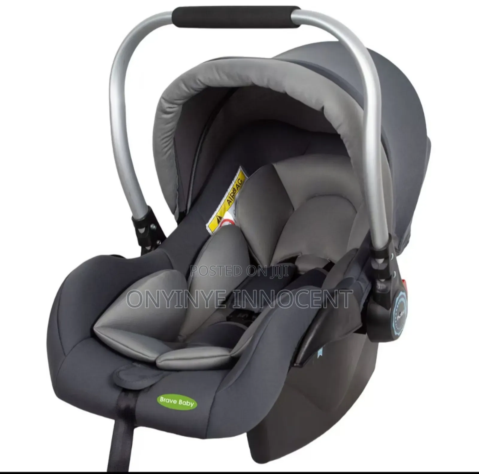 Brave Baby Premium Infant Car Seat Carrier - Grey/Black