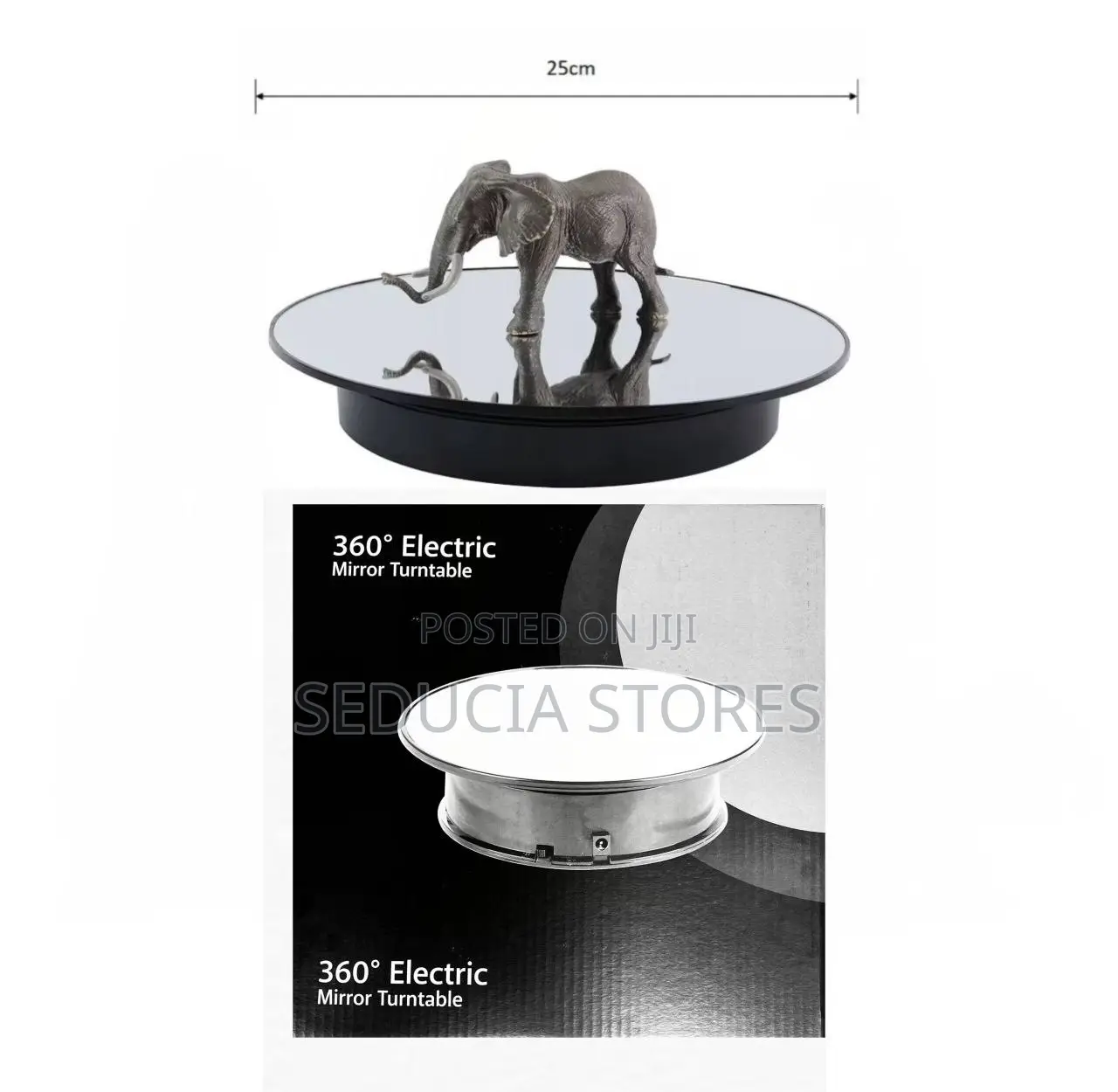 Rotating Mirror Display Stand 360 Degree Turntable - 25cm