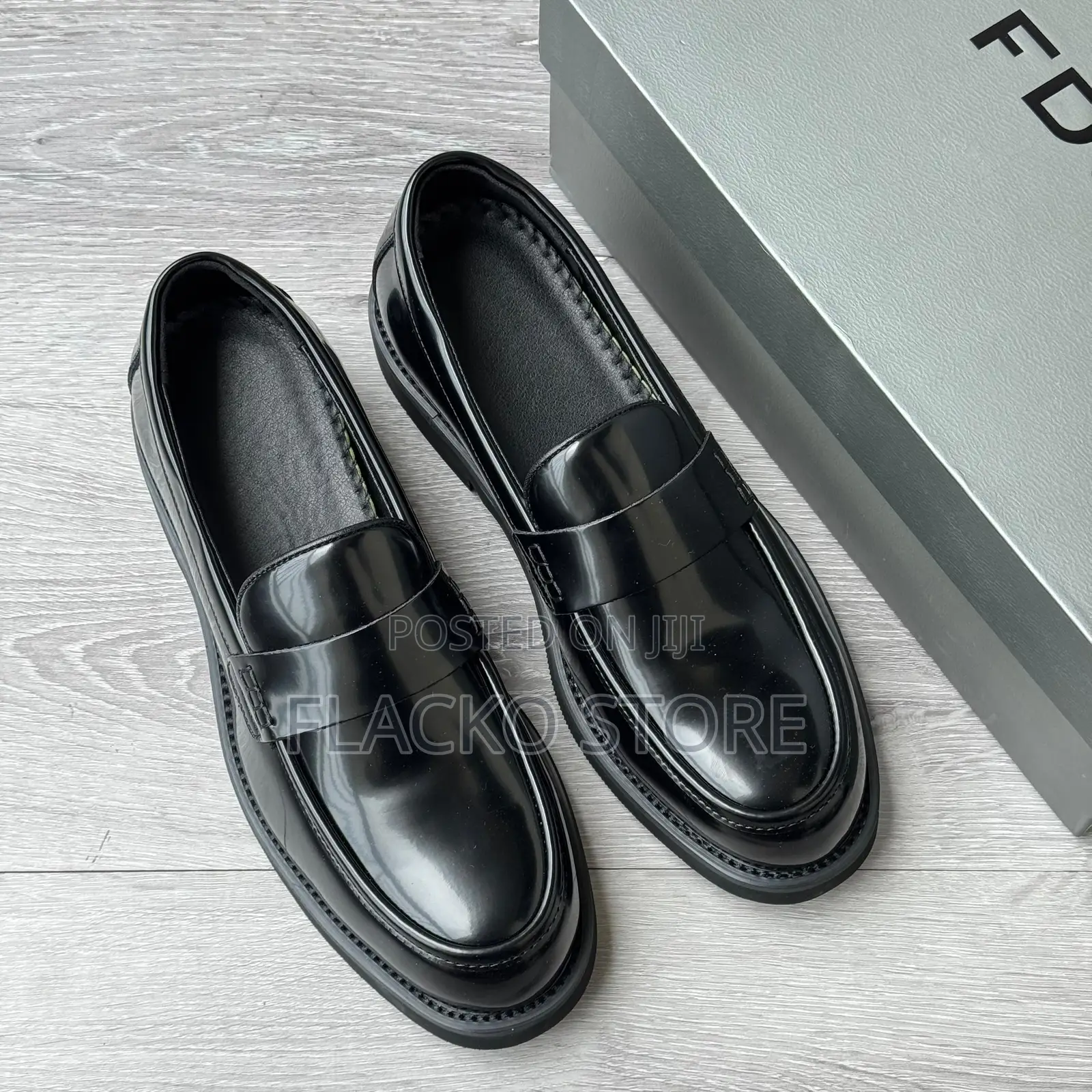 Original FDCP Patent Leather Black Loafers Shoes