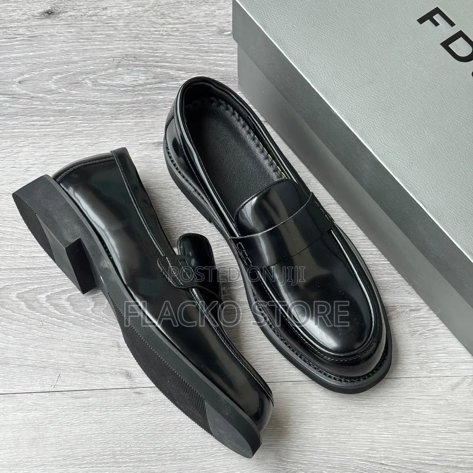 Original FDCP Patent Leather Black Loafers Shoes