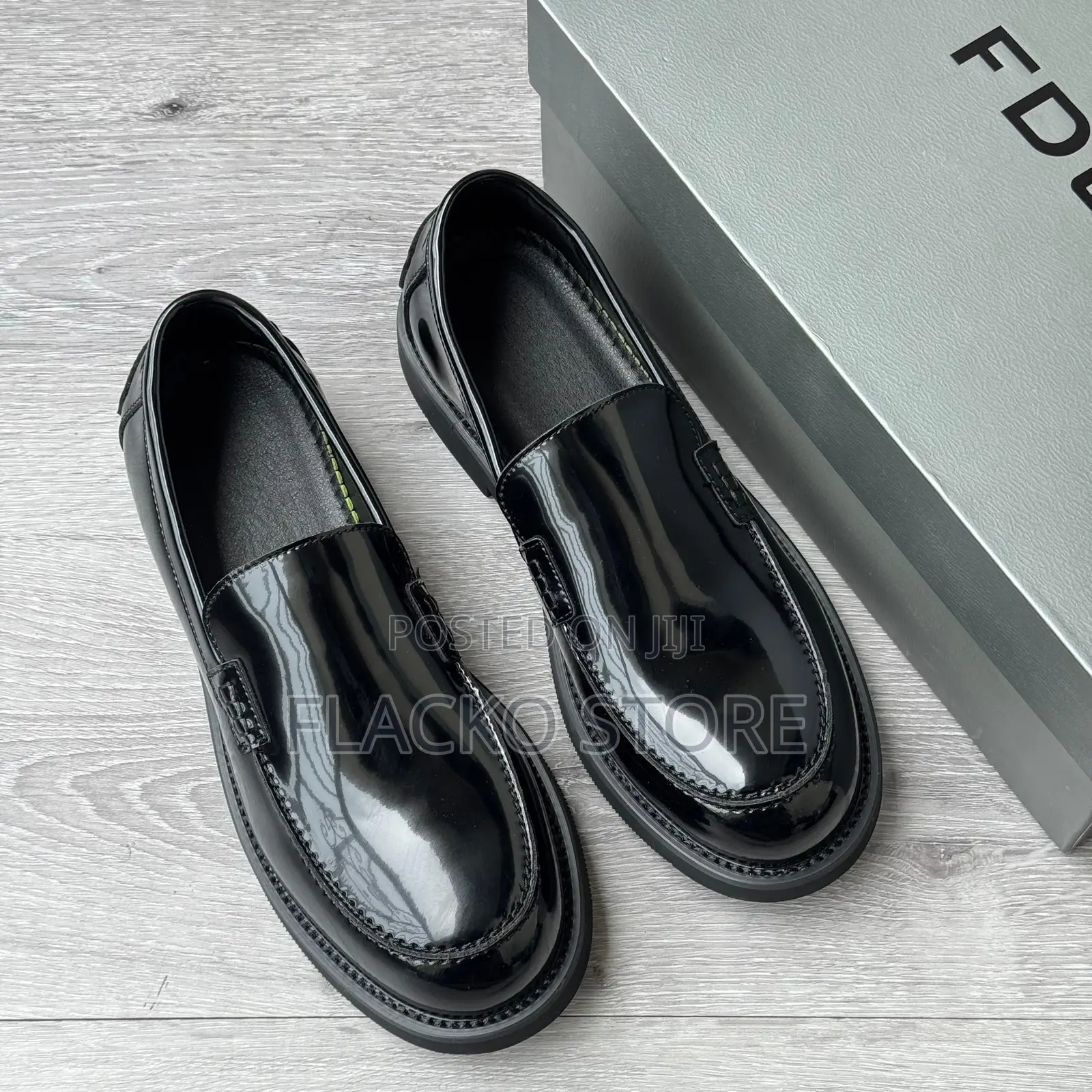 Original FDCP Patent Leather Black Loafers Shoes