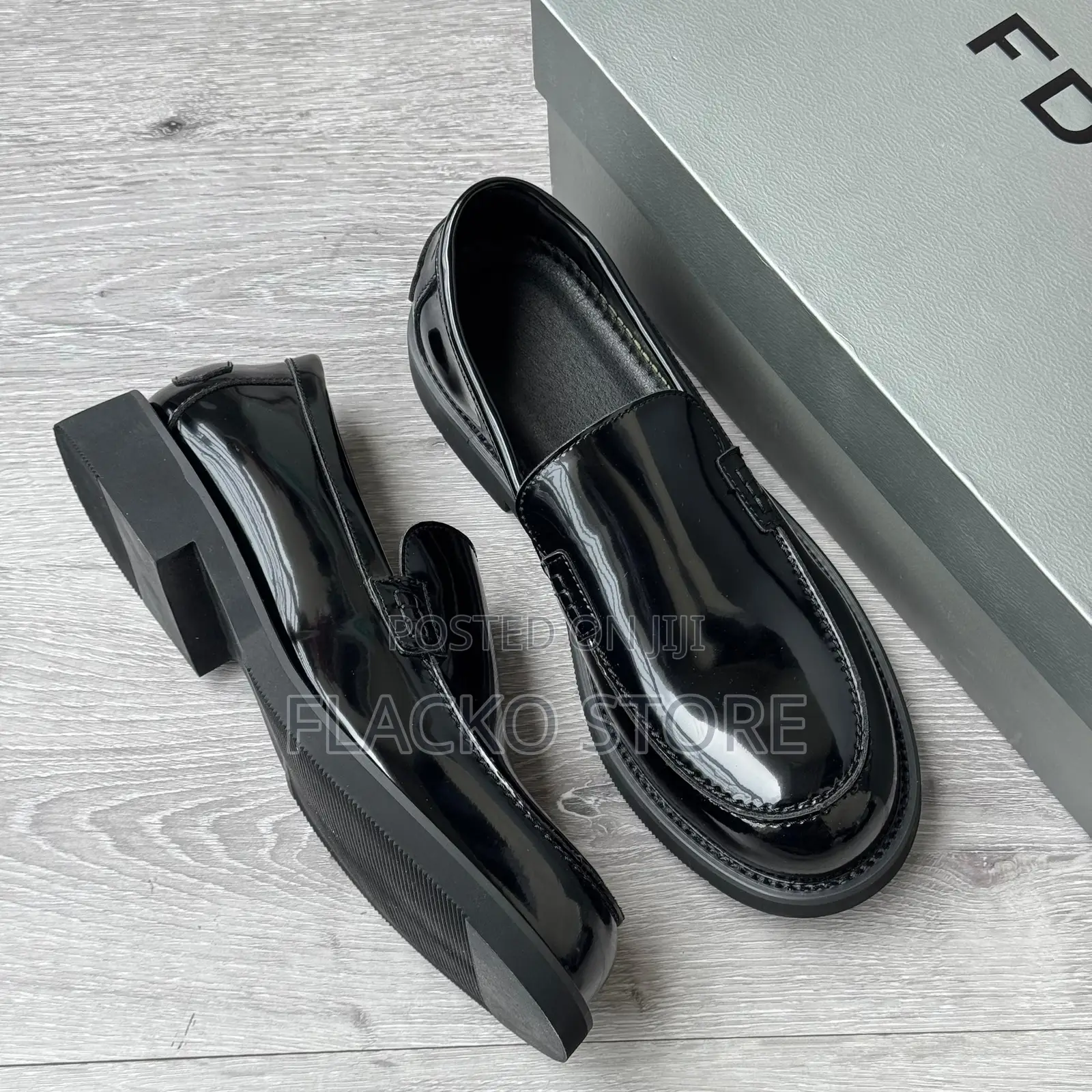 Original FDCP Patent Leather Black Loafers Shoes