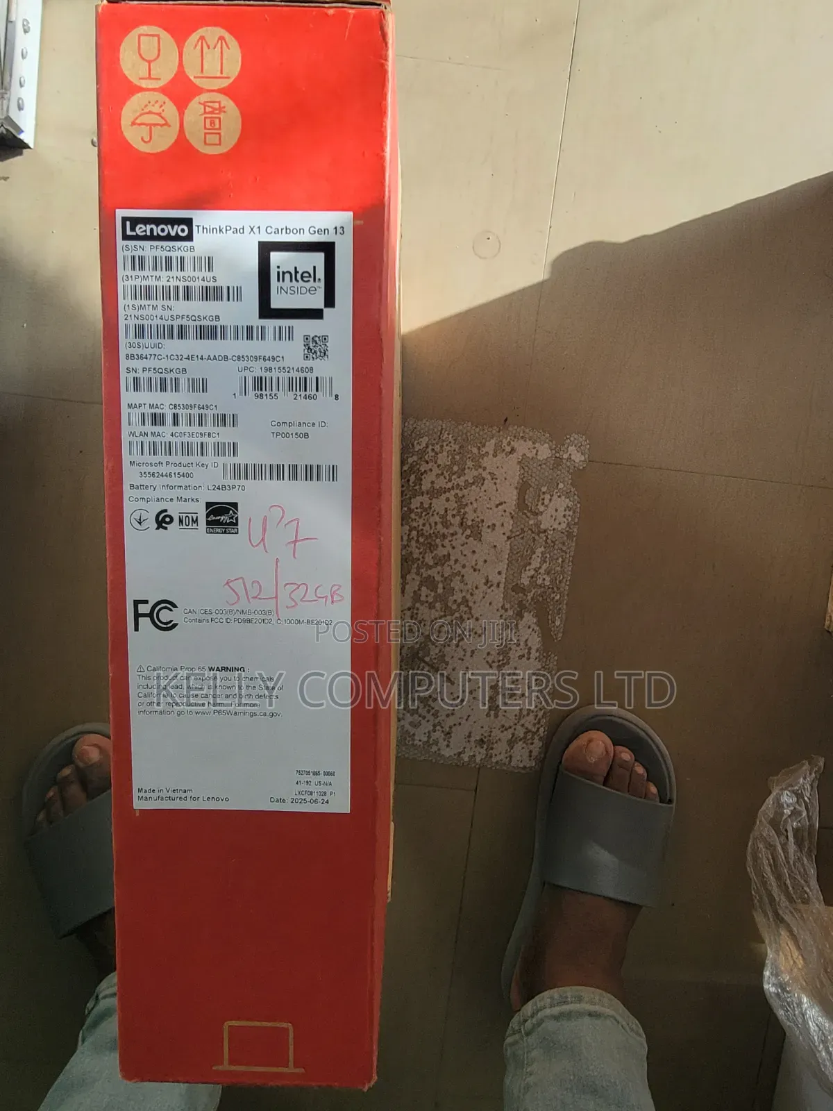 New Laptop Lenovo ThinkPad X1 Carbon 32GB Intel Core Ultra 7 SSD 512GB