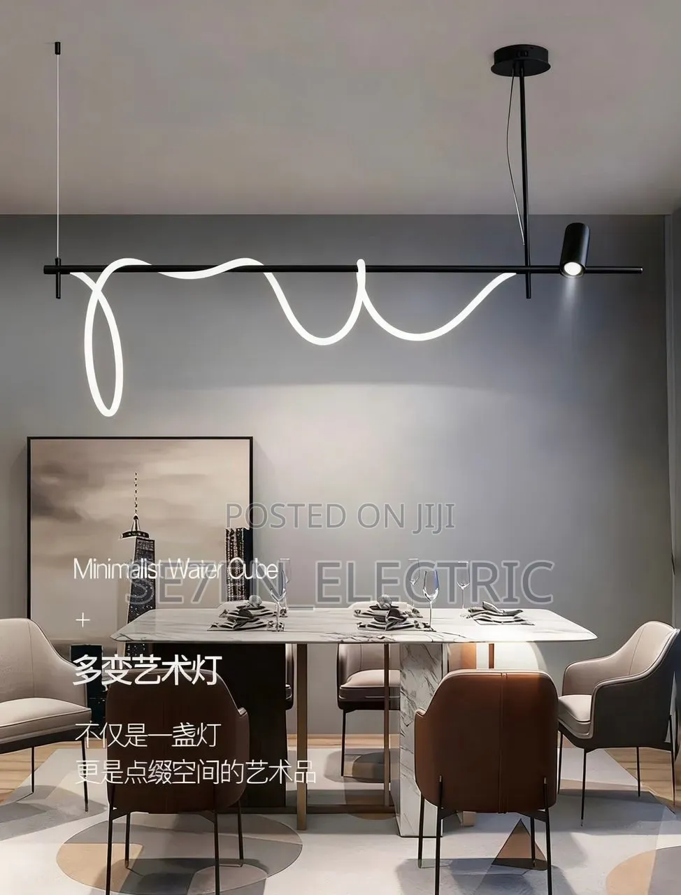 Long Flexible Led Tube Chandelier Lighting