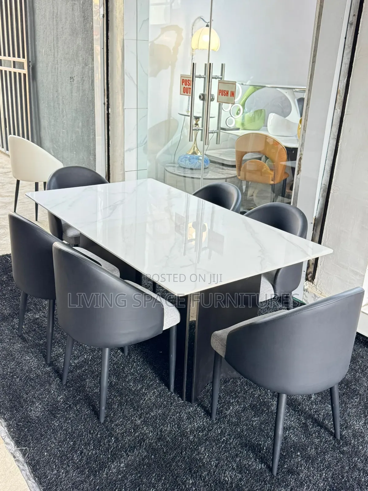 Contemporary Dining Table With 6-chairs