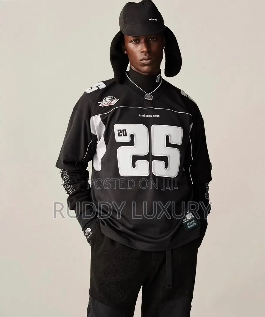 Aimé Leon Dore × Mitchell Ness Oversized Appliquéd Mesh T-Shirt