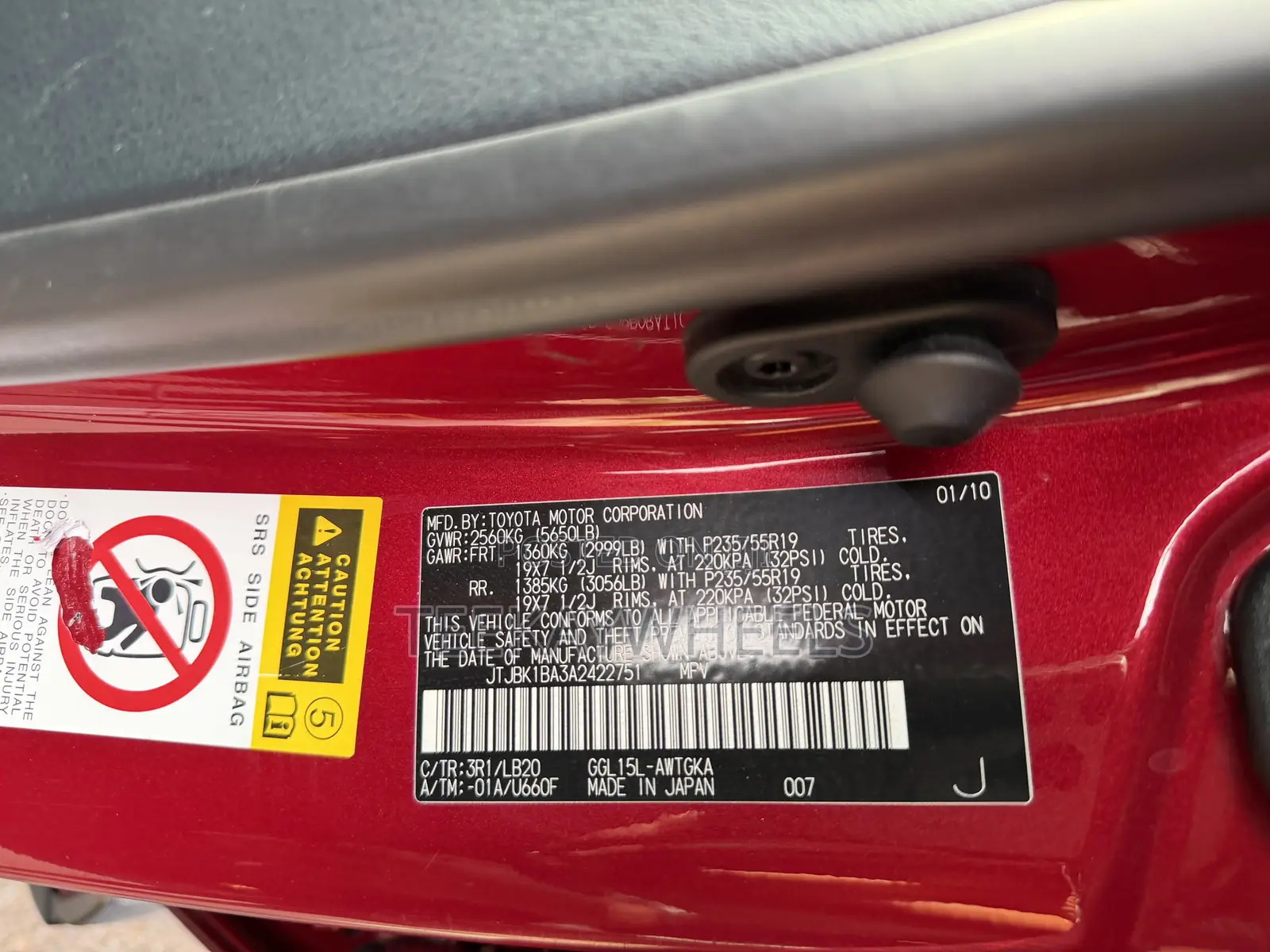 Lexus RX 2010 Red