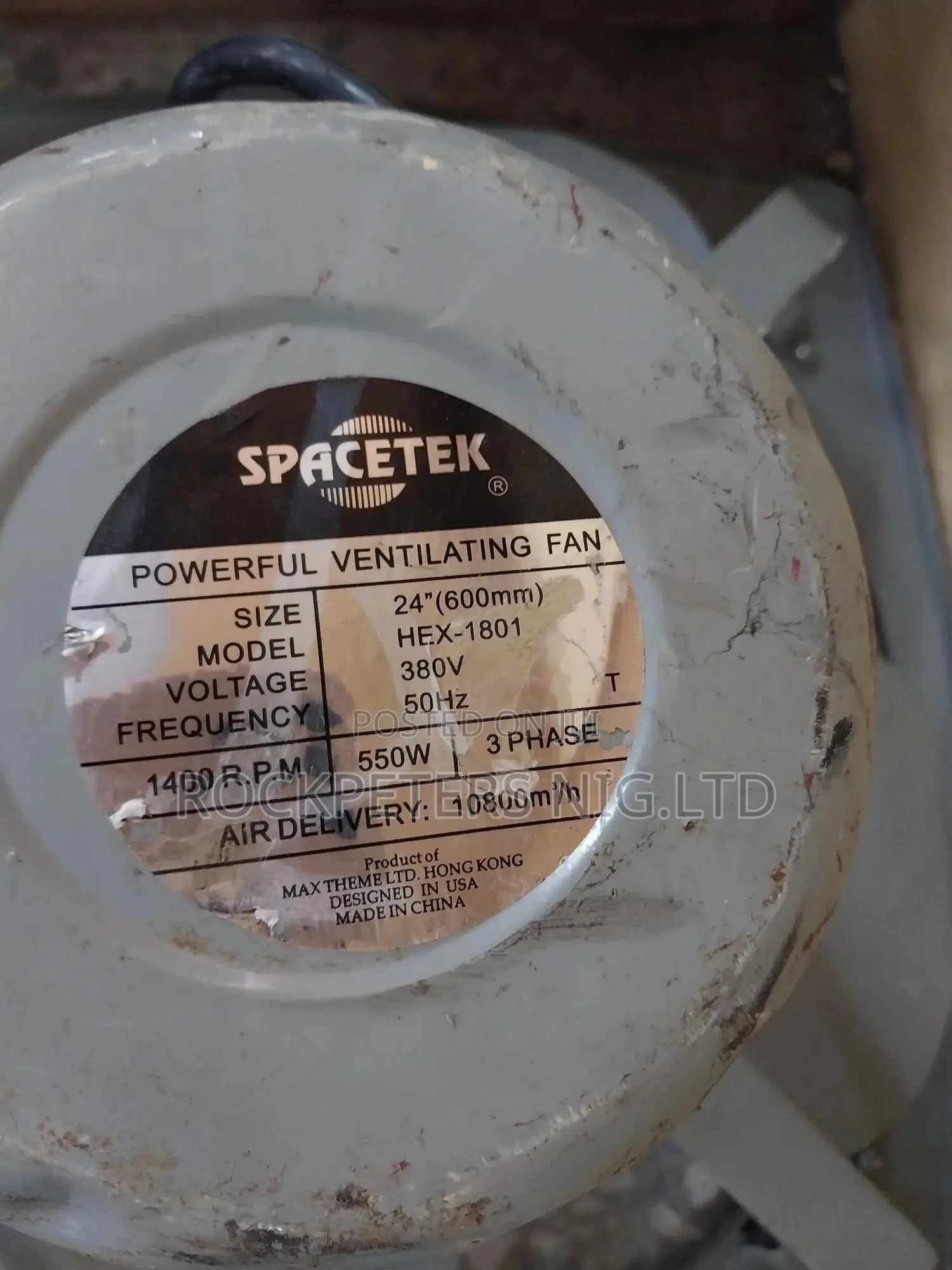 24inches Spacetek Ventilating Fan Hex-1801(3-Phase)