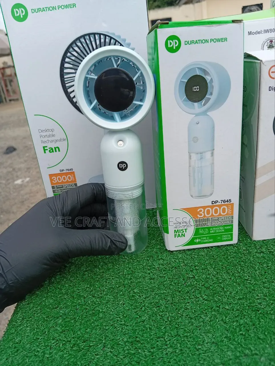 Dp-7645 3000mah Handheld High Speed Mist Fan
