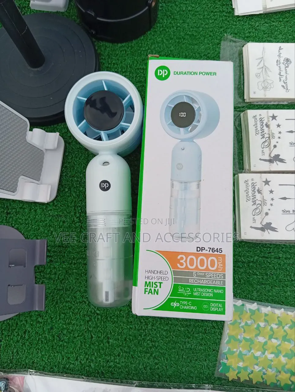 Dp-7645 3000mah Handheld High Speed Mist Fan