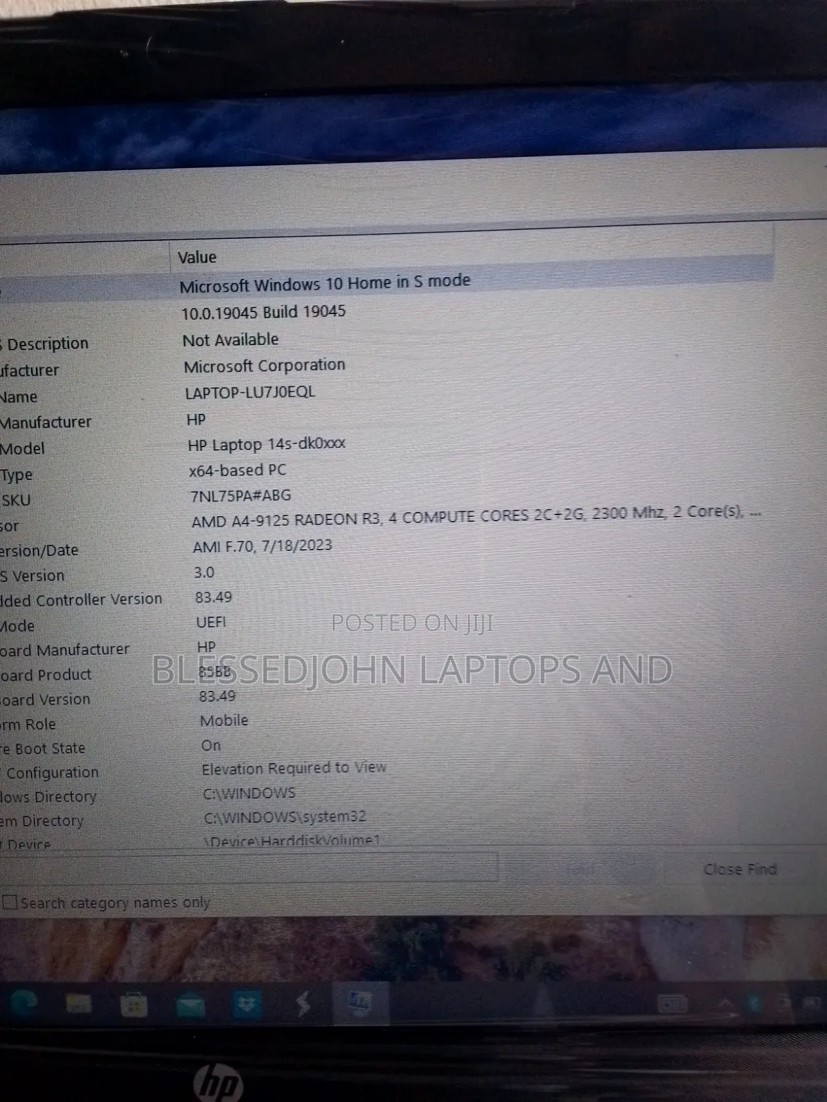 Laptop HP 14S 4GB AMD SSD 128GB