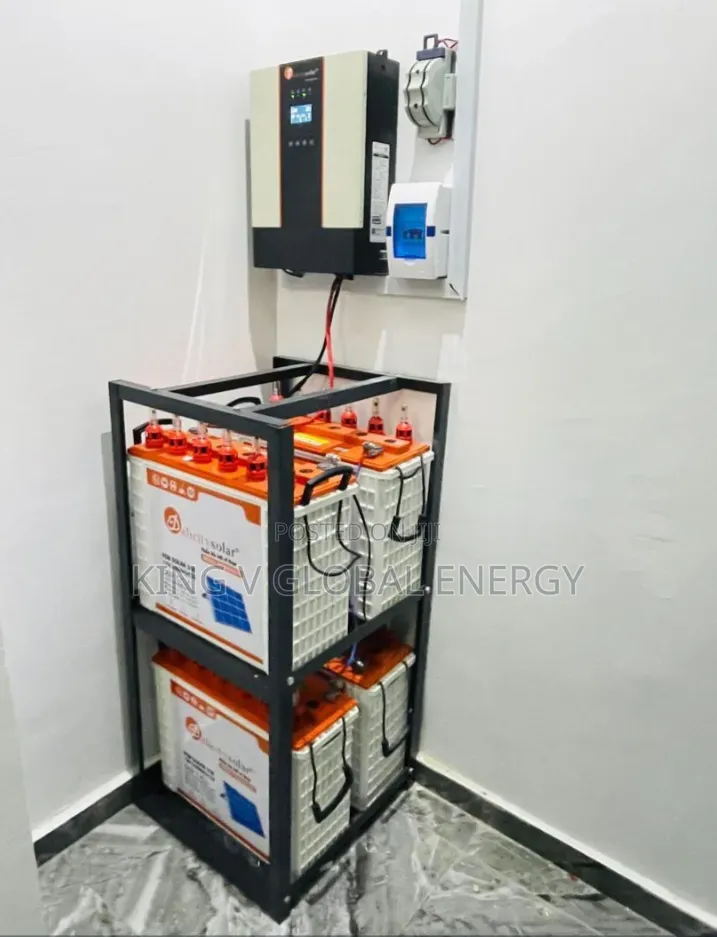 Complete Set Up of a 5kva/48v Hybrid Inverter by 4 Units 240ah 12v