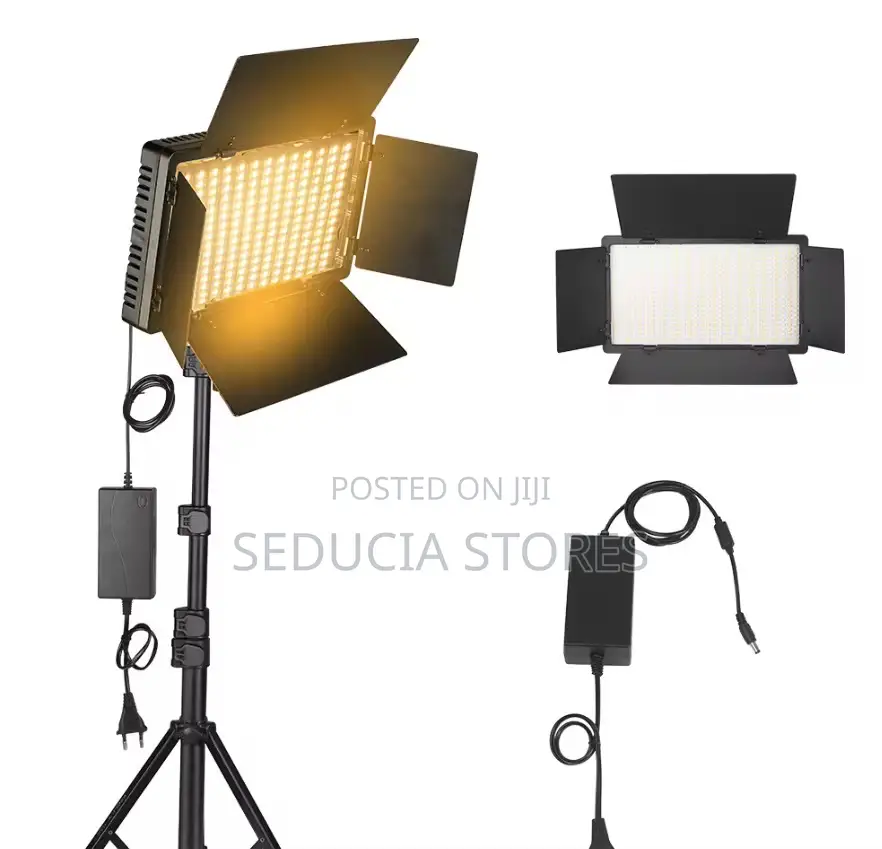 Led 800 Pro Light Kit With Tripod Stand, 2 Batteries, Adapter Charger