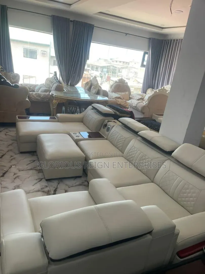 Leather L Shaped Sofa