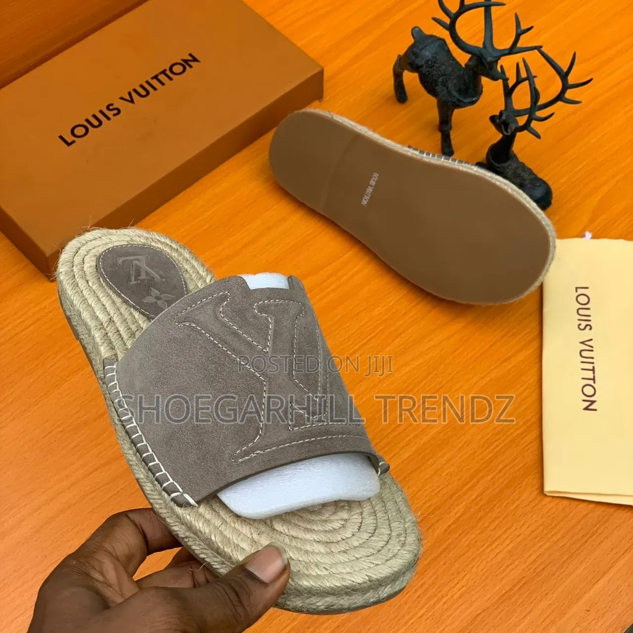 Lv Dior Espadrille Palm Slippers