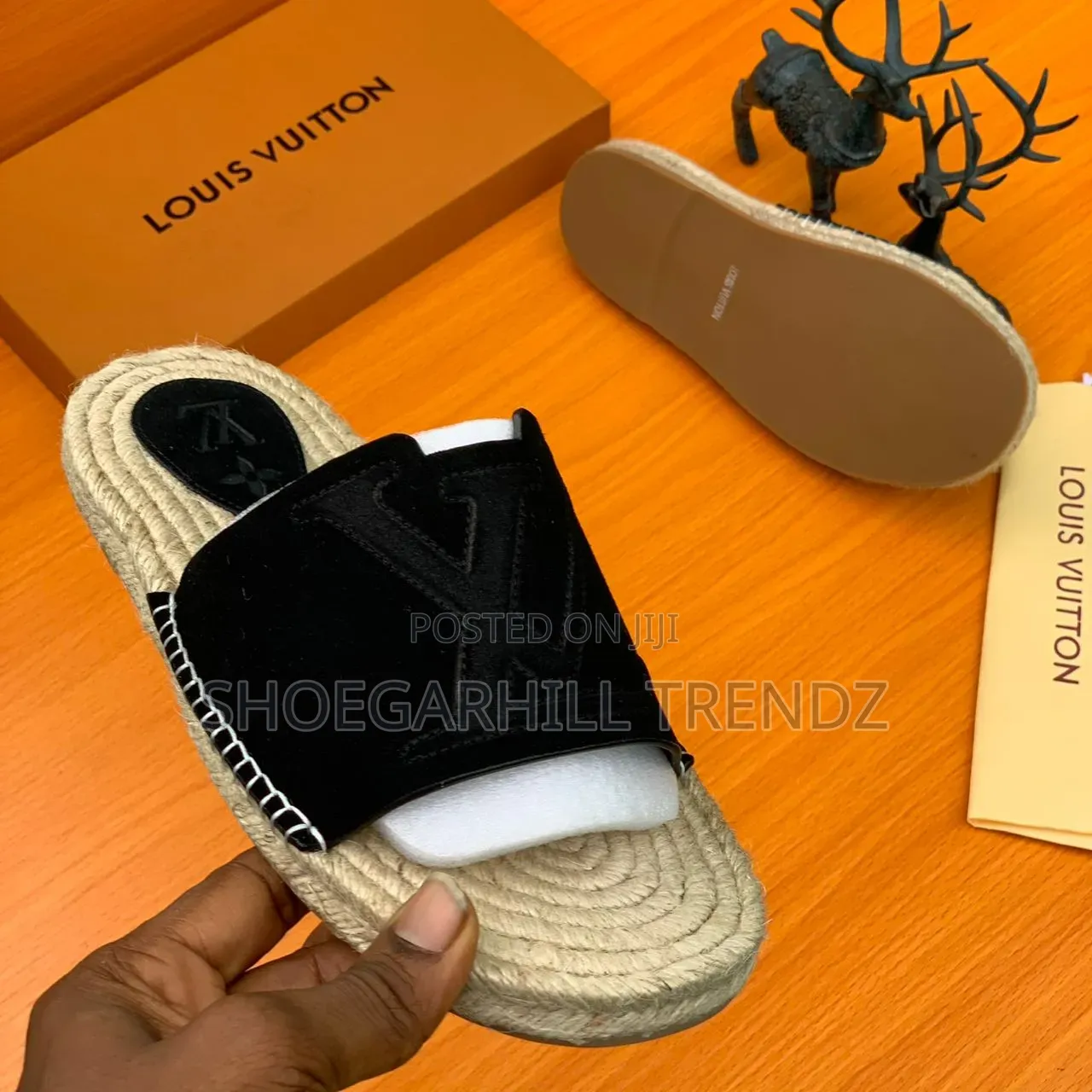 Lv Dior Espadrille Palm Slippers