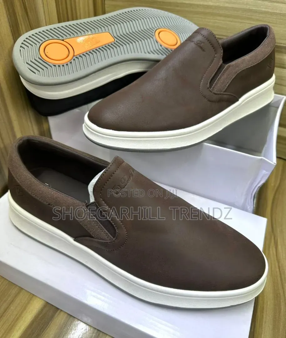Mens Shoes Loafer Sneakers White Sole