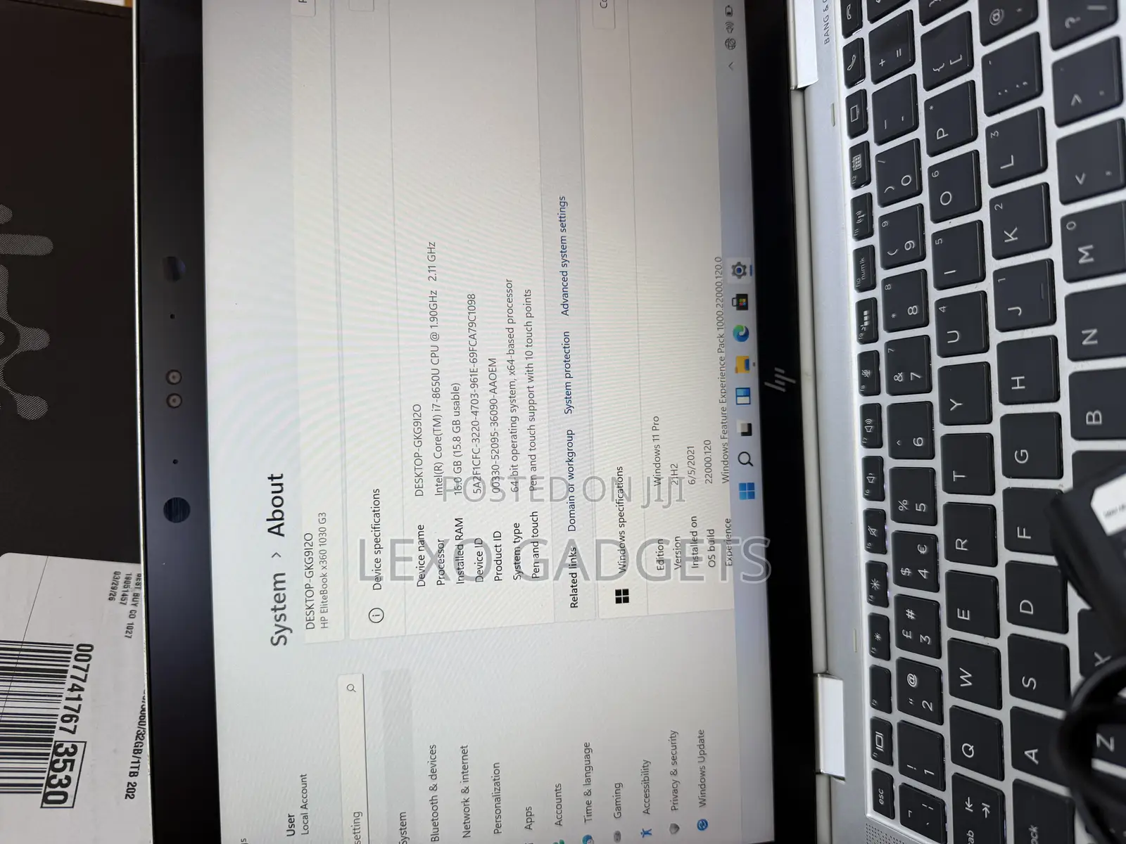 Laptop HP EliteBook X360 1030 G3 16GB Intel Core i7 SSD 512GB