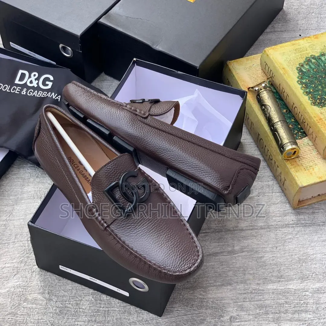Men Shoes Leather Drivers Loafers D G in 4 Colours