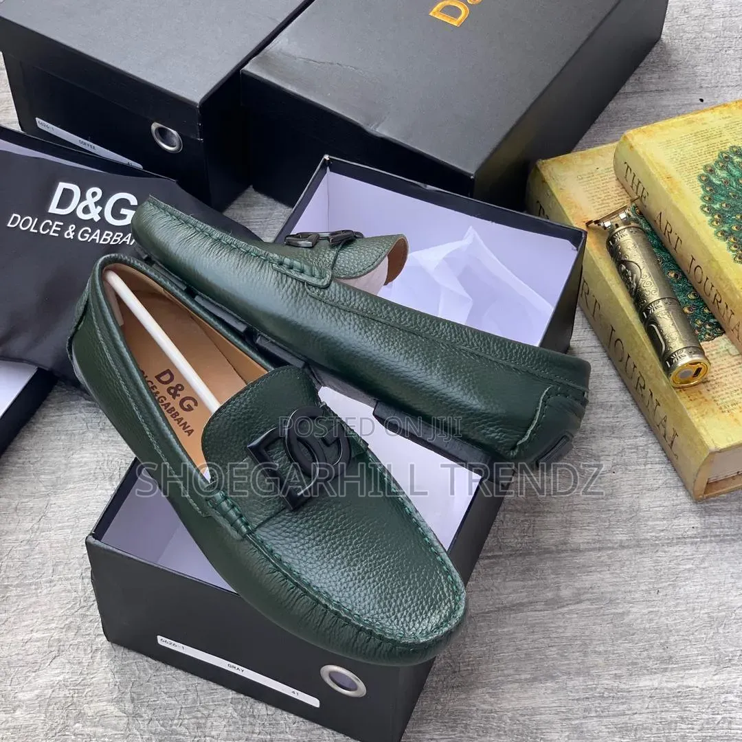 Men Shoes Leather Drivers Loafers D G in 4 Colours