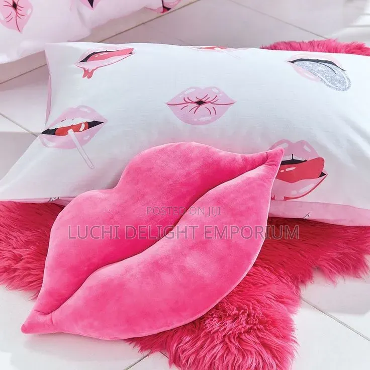 Hot Sexy Velvet Lip Throw Pillows