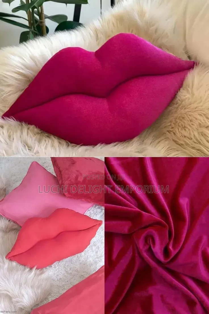 Hot Sexy Velvet Lip Throw Pillows