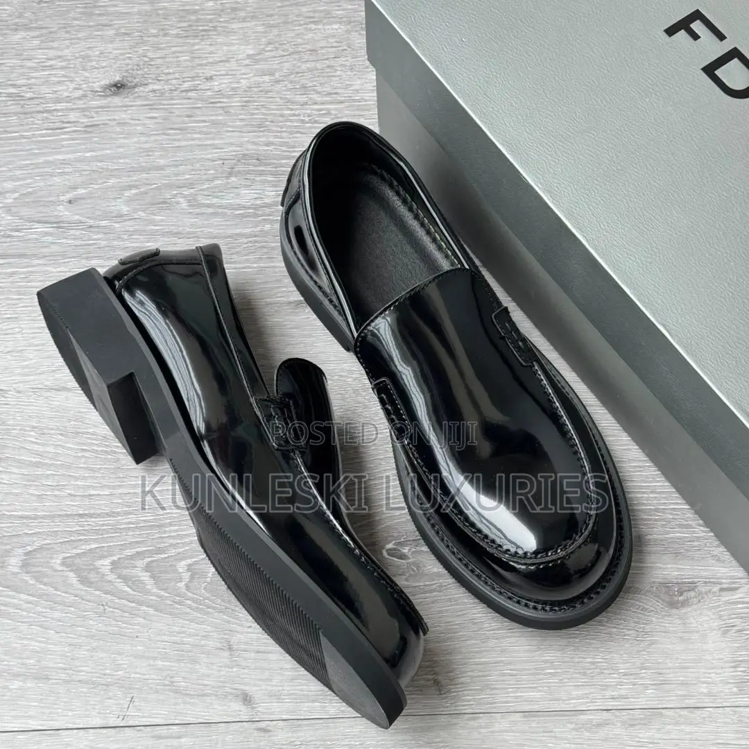 Original FDCP Black Patent Loafers Shoes Collections