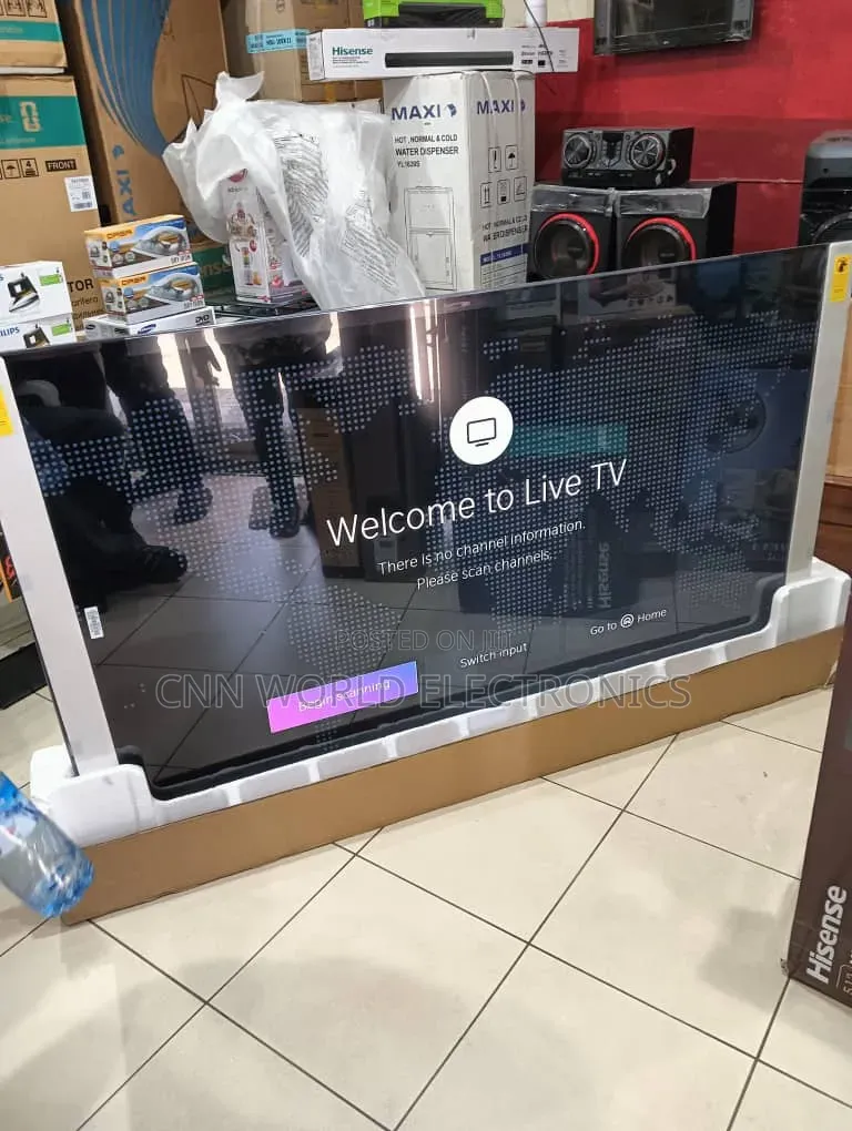 New Hisense 75"Inch Qled Smart Tv Flameless Netflix Youtube App