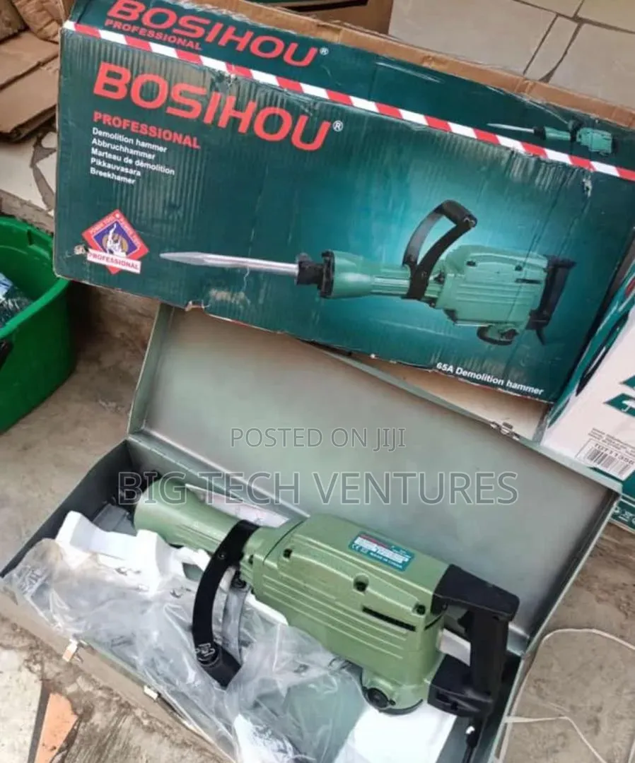Shows a Bosihou Professional 65a Demolition Hammer.