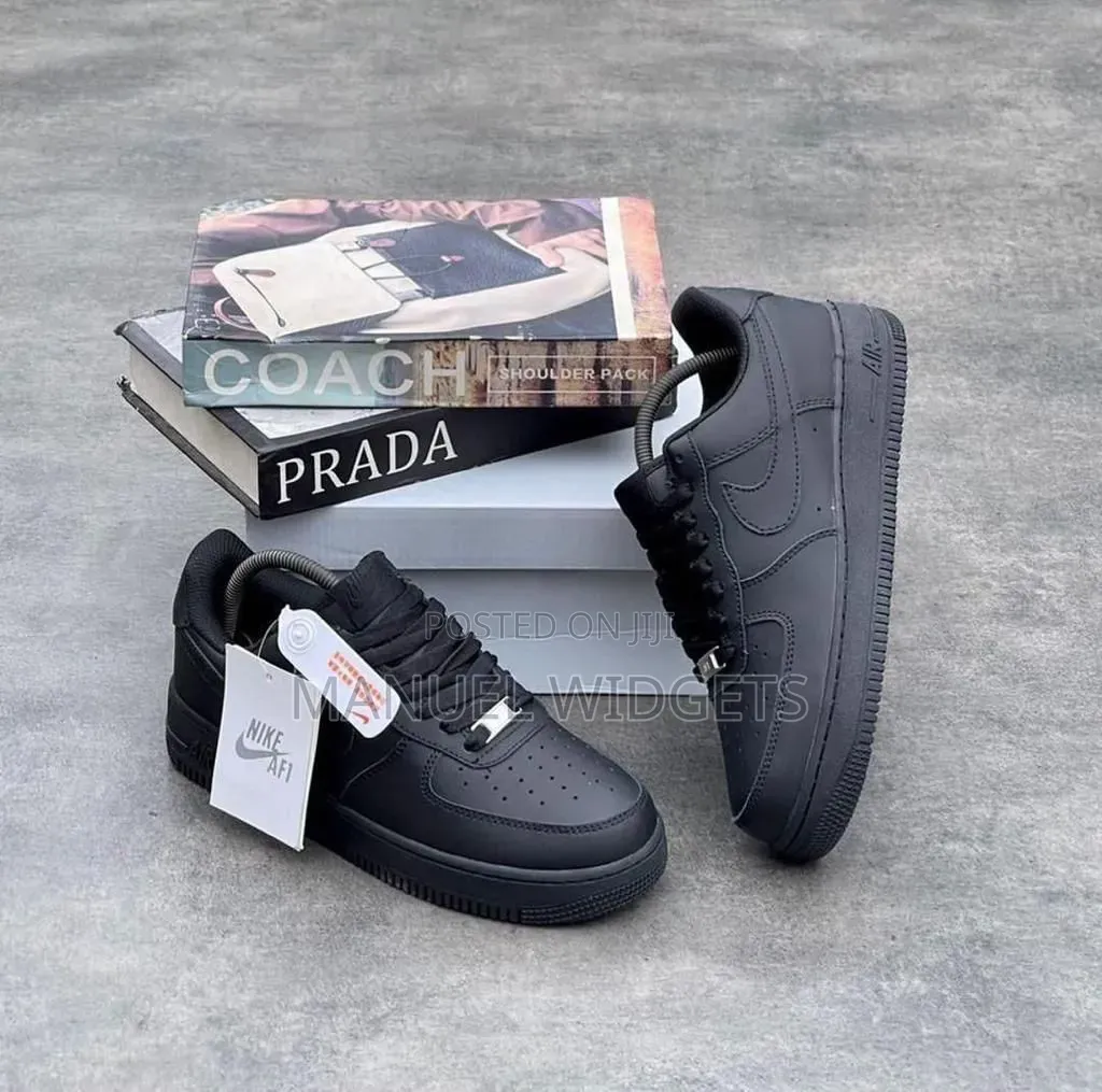 Nike Air Force 1 All Black Double Sole Sneakers – Premium Quality