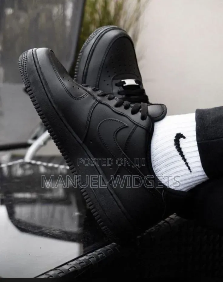 Nike Air Force 1 All Black Double Sole Sneakers – Premium Quality