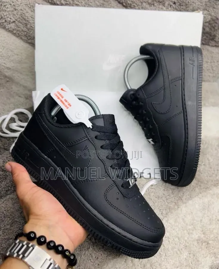 Nike Air Force 1 All Black Double Sole Sneakers – Premium Quality