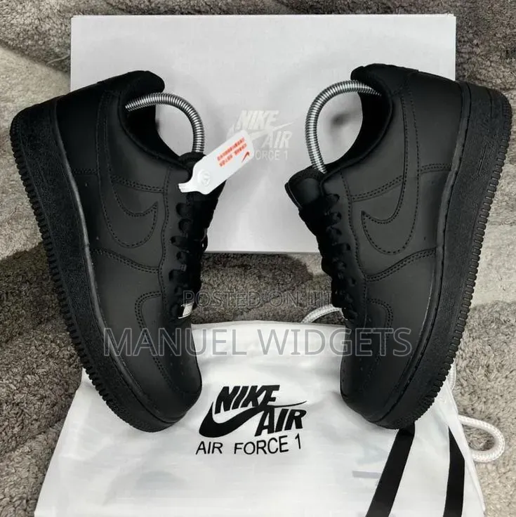 Nike Air Force 1 All Black Double Sole Sneakers – Premium Quality